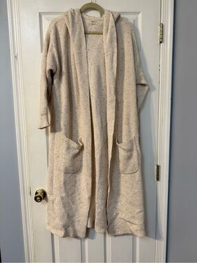 Goumi Organic Cotton Hooded Maxi Cardigan